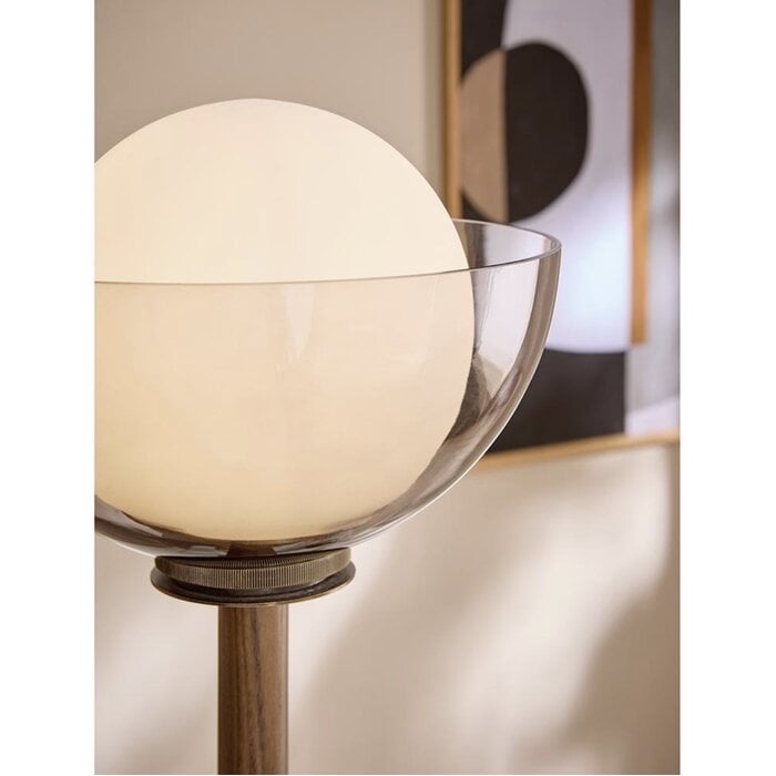 Layla Floor Lamp in Dark Wood - MADE