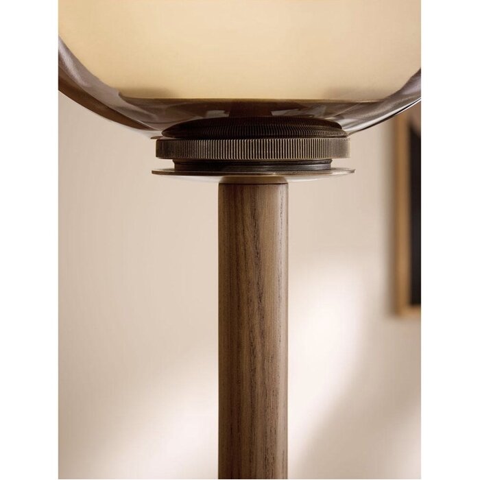 Layla Floor Lamp in Dark Wood - MADE