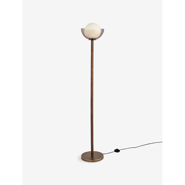 Layla Floor Lamp in Dark Wood - MADE
