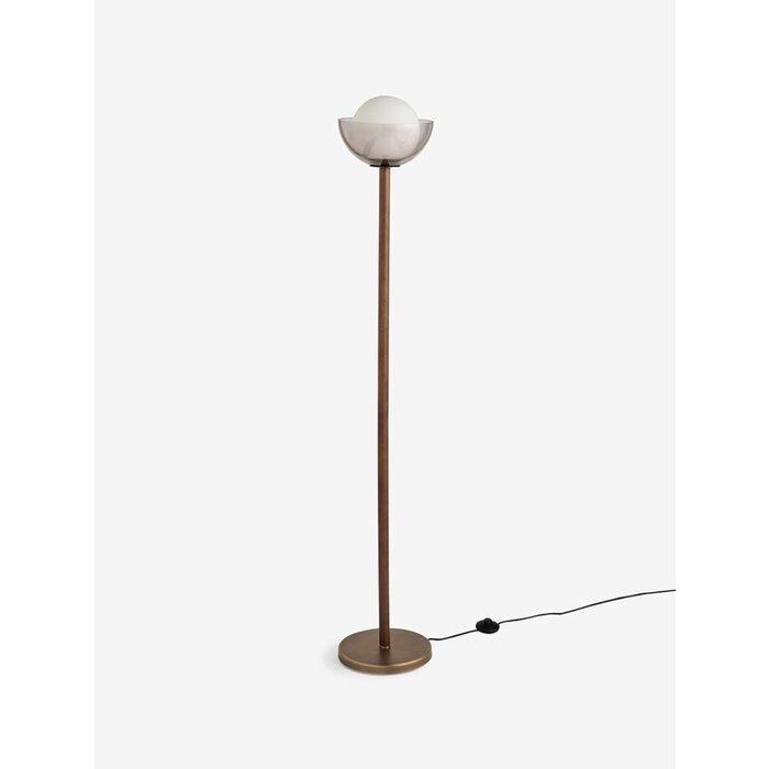 Layla Floor Lamp in Dark Wood - MADE