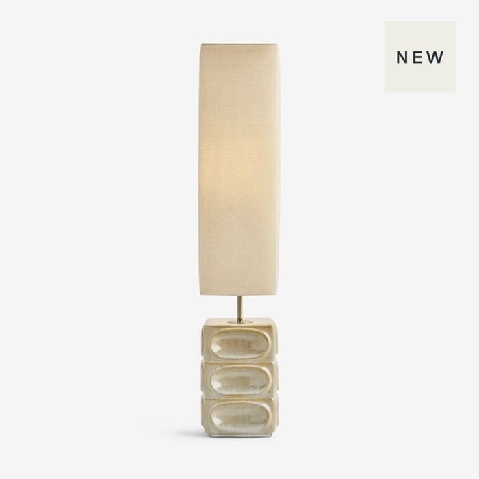 Nell Ceramic Floor Light in Cream - MADE