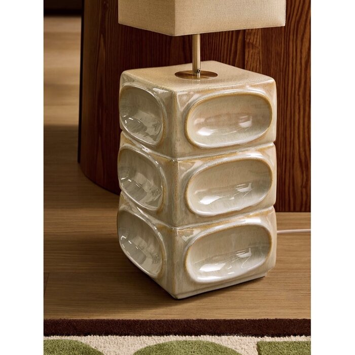 Nell Ceramic Floor Light in Cream - MADE