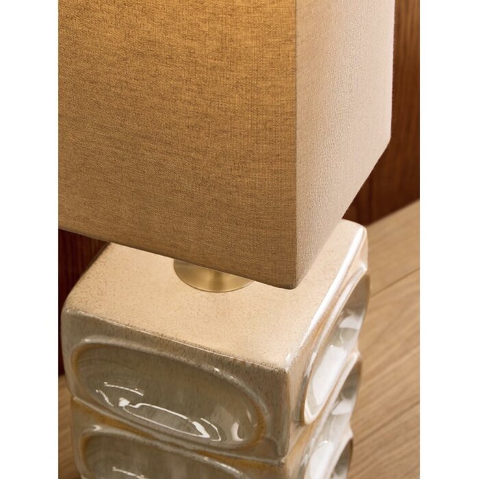 Nell Ceramic Floor Light in Cream - MADE
