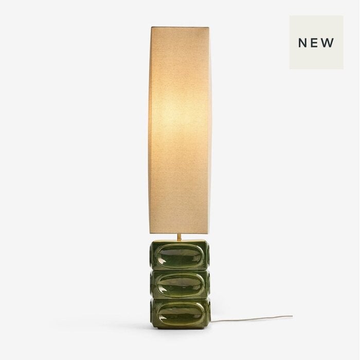 Nell Ceramic Floor Light in Green - MADE