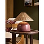 Nora Table Lamp in Burgundy Red & Rattan - MADE