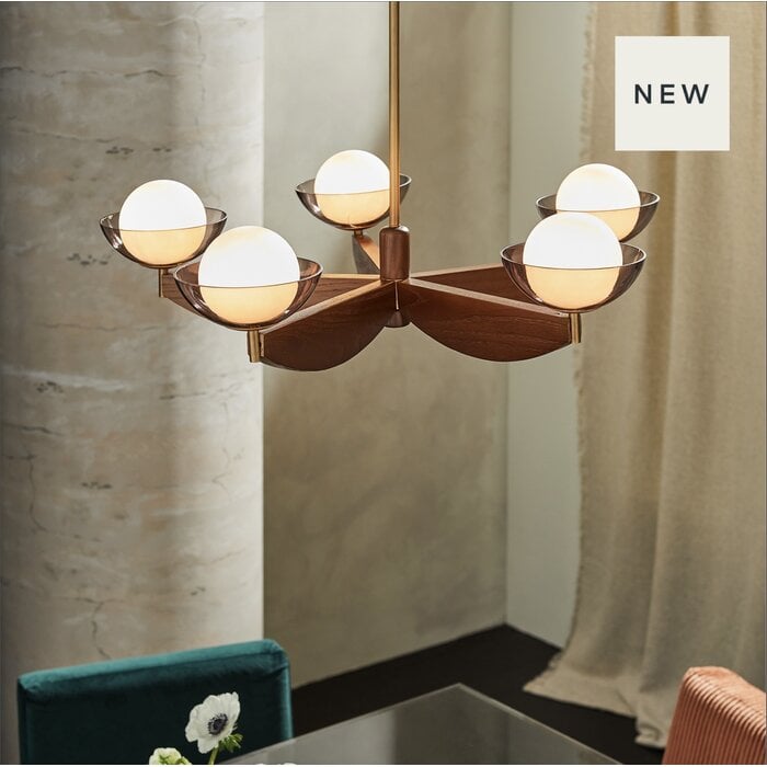 Large Layla Ceiling Light in Wood - MADE