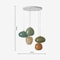 Adrianne 5 Light Cluster Pendant Ceiling Light in Green - MADE