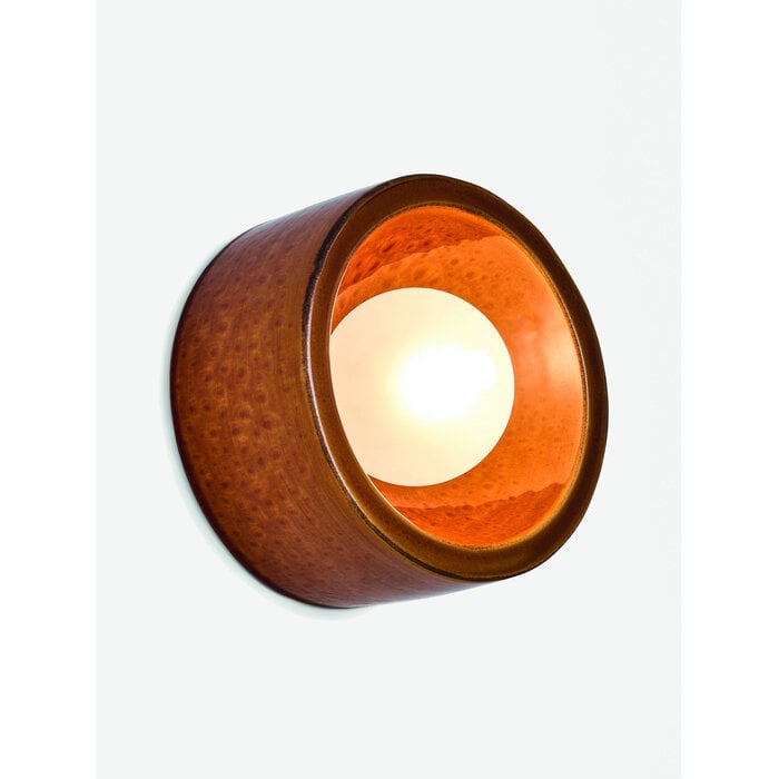 Mavi Ceramic Wall Light in Brown - MADE