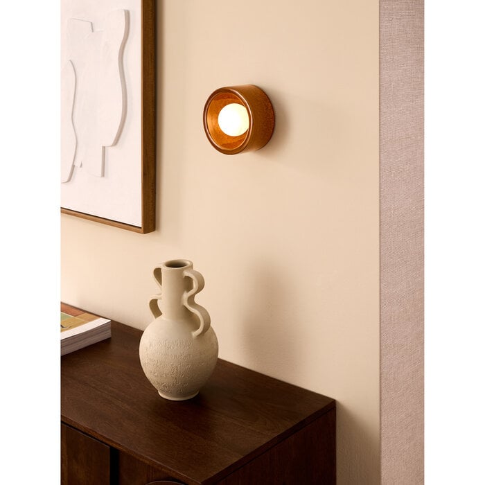 Mavi Ceramic Wall Light in Brown - MADE