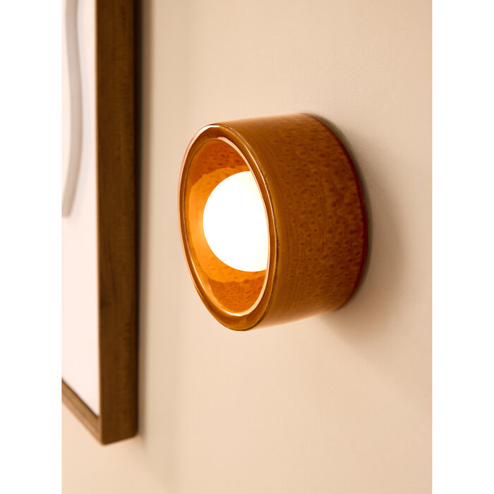 Mavi Ceramic Wall Light in Brown - MADE