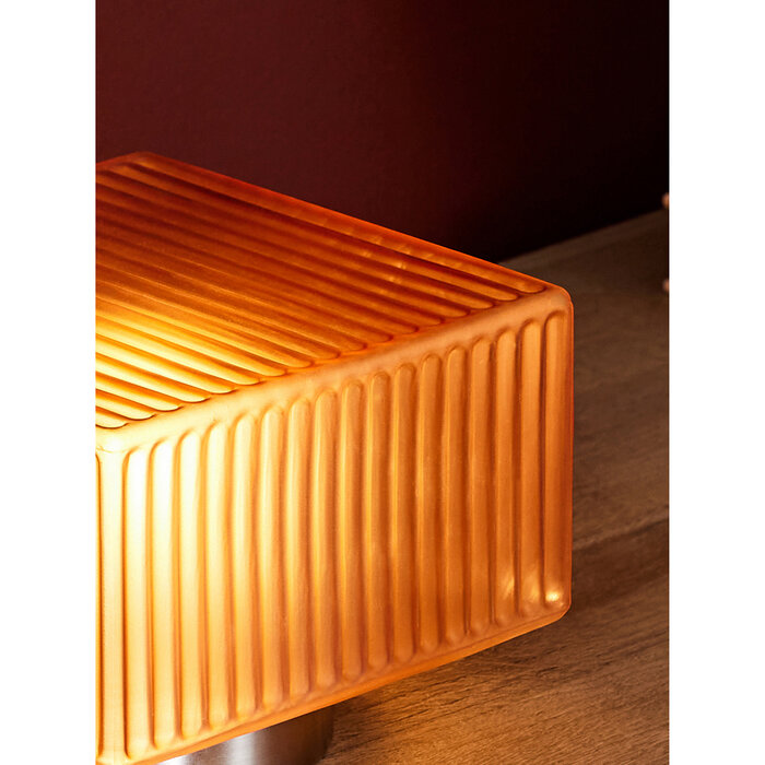 Alma Table Lamp in Brown/ Chrome - MADE