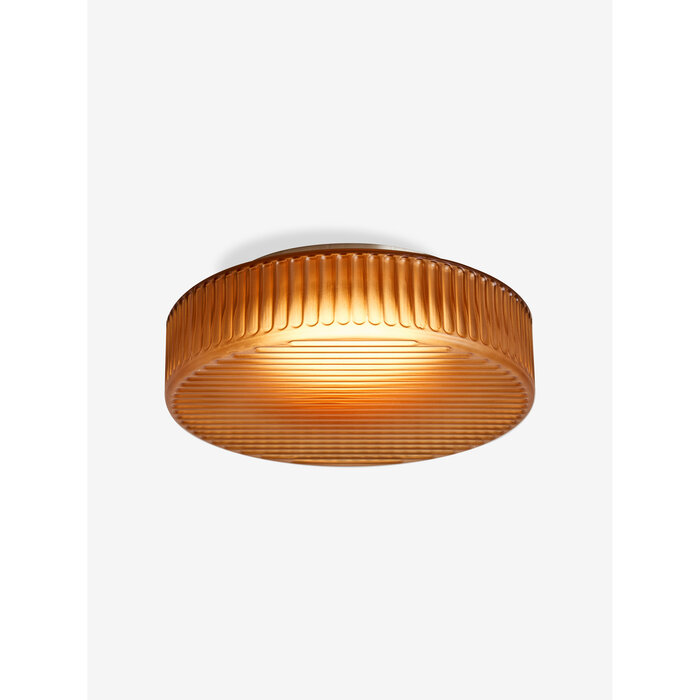 Alma Flush Light in Amber Brown - MADE
