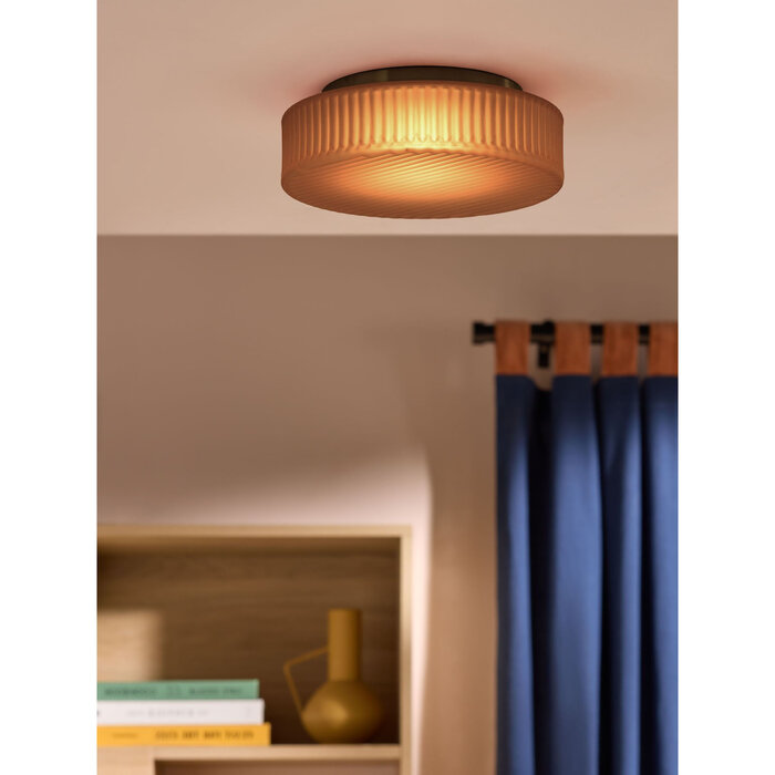 Alma Flush Light in Amber Brown - MADE