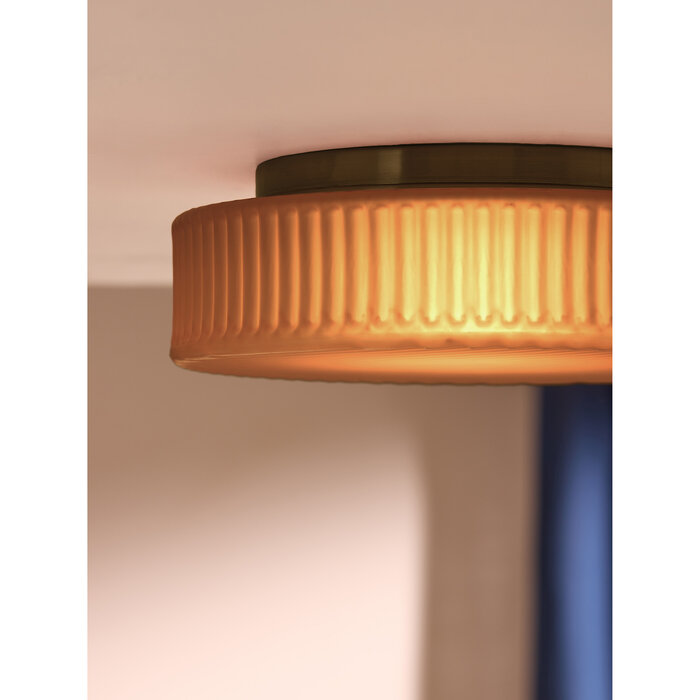 Alma Flush Light in Amber Brown - MADE