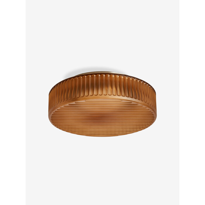Alma Flush Light in Amber Brown - MADE