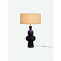 Freyja Ceramic Table Lamp in Black - MADE