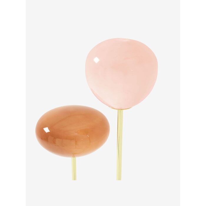 Adrianne Floor Lamp in Brass/Pink - MADE