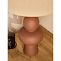 Freyja Ceramic Table Lamp in Brown - MADE