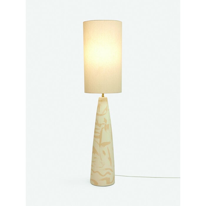 Vince Ceramic Floor Lamp in Cream - MADE