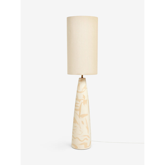 Vince Ceramic Floor Lamp in Cream - MADE