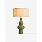 Freyja Ceramic Table Lamp in Green - MADE