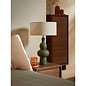 Freyja Ceramic Table Lamp in Green - MADE