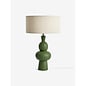 Freyja Ceramic Table Lamp in Green - MADE