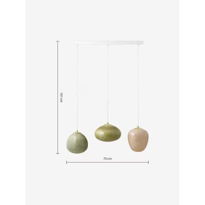 Adrianne Linear Pendant Light in Green - MADE
