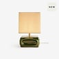 Nell Ceramic Table Lamp in Green/Ecru - MADE