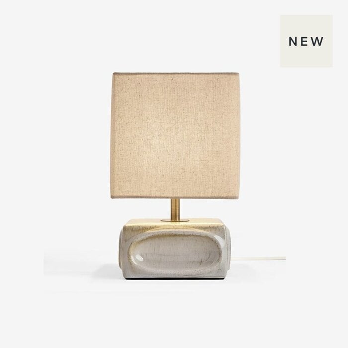 Nell Ceramic Table Lamp in Cream - MADE