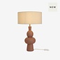 Freyja Ceramic Table Lamp in Brown - MADE