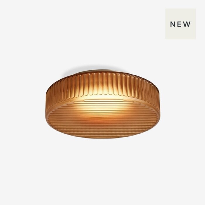 Alma Flush Light in Amber Brown - MADE