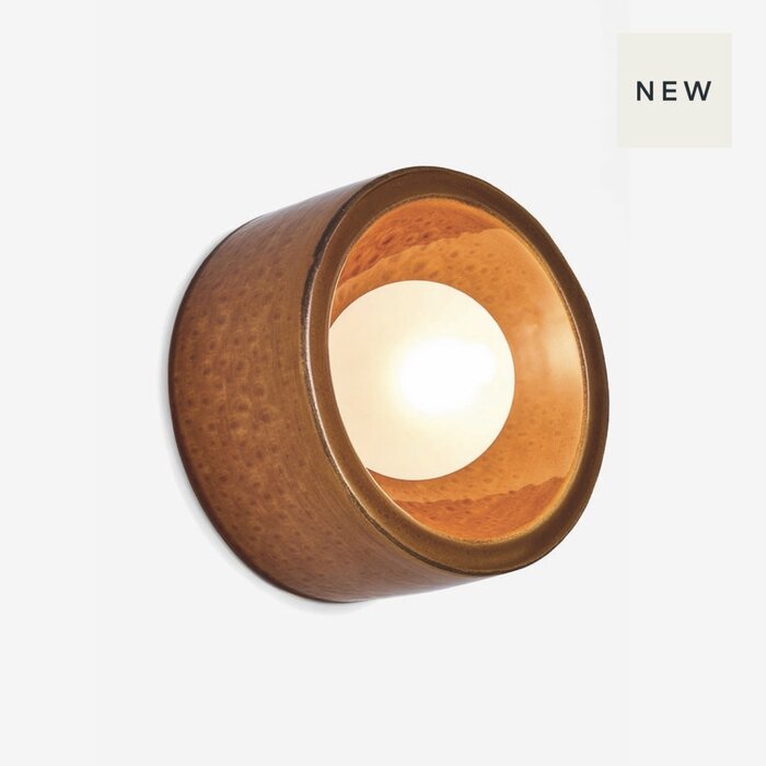 Mavi Ceramic Wall Light in Brown - MADE
