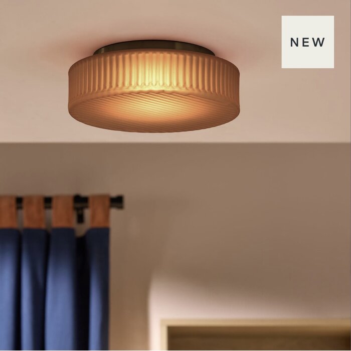 Alma Flush Light in Amber Brown - MADE