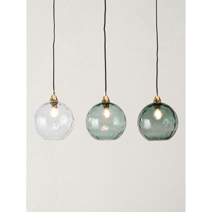 Ilaria 3 Light Linear Pendant Bar Ceiling Light in Blue - MADE