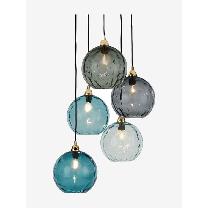 Ilaria 5 Light Cluster Pendant Ceiling Light in Blue - MADE