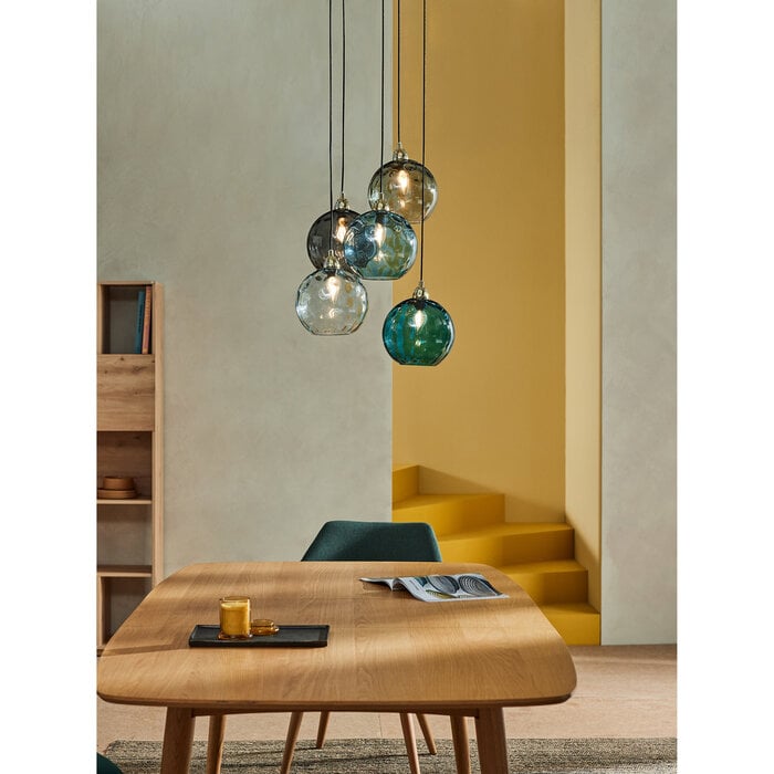 Ilaria 5 Light Cluster Pendant Ceiling Light in Blue - MADE