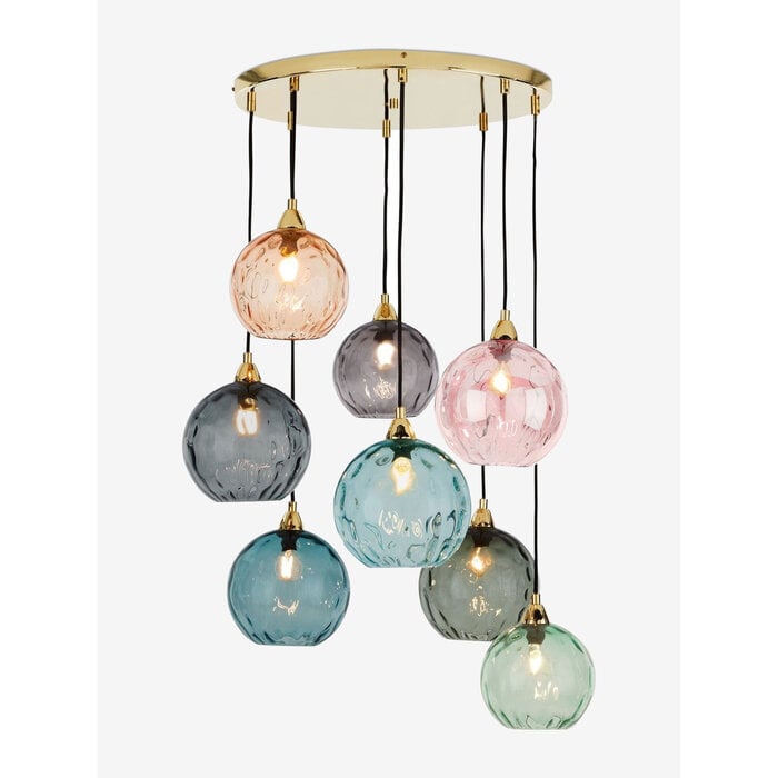 Ilaria 8 Light Cluster Pendant Ceiling Light in Blue - MADE