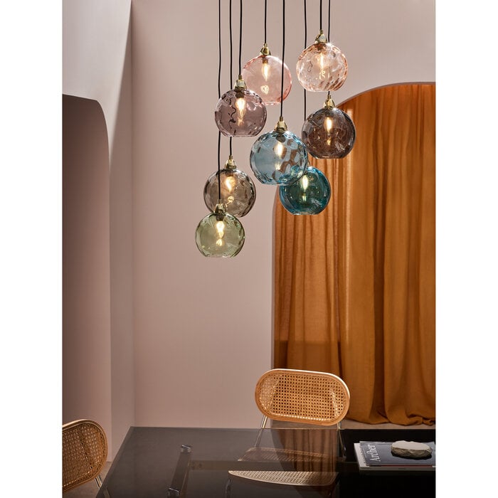 Ilaria 8 Light Cluster Pendant Ceiling Light in Blue - MADE