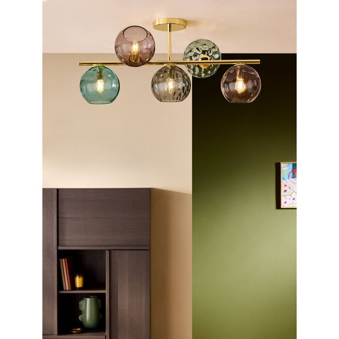 Ilaria Regular Flush Ceiling Light in Multi - MADE