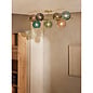 Ilaria 7 Light Flush Large Ceiling Light in Brass - MADE