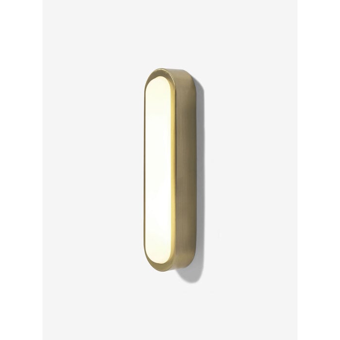 Nura Flush Bathroom Wall Light in Brass - MADE