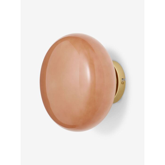 Adrianne Wall Light in Pink/ Brass - MADE