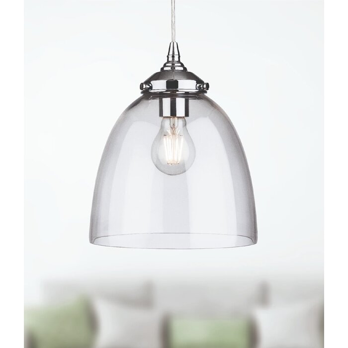 Stockton - Chrome & Glass Resto Pendant