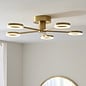 Albie Modern 5 Light Brass LED Semi Flush Ceiling Light