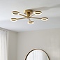 Albie Modern 5 Light Brass LED Semi Flush Ceiling Light