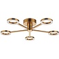 Albie Modern 5 Light Brass LED Semi Flush Ceiling Light