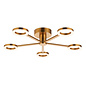 Albie Modern 5 Light Brass LED Semi Flush Ceiling Light