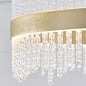 Filey-  Modern Brushed Gold & Glass LED Semi Flush Ceiling Light