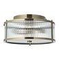 Morgan - Antique Brass & Ribbed Glass Brass Bathroom Ceiling